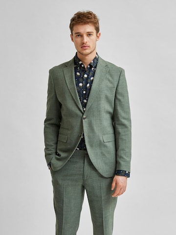 SELECTED HOMME Slim fit Suit Jacket 'Oasis' in Green: front