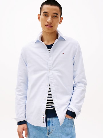 Tommy Jeans Regular fit Overhemd in Blauw: voorkant