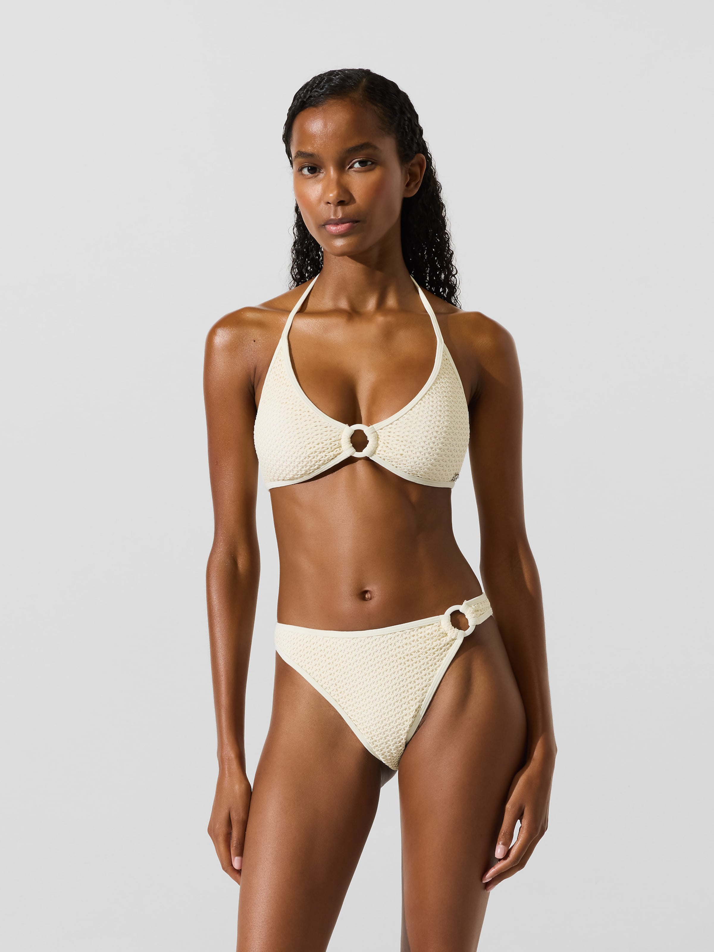 Karl Lagerfeld Slip costum de baie 'CROCHET' pe Crem | ABOUT YOU