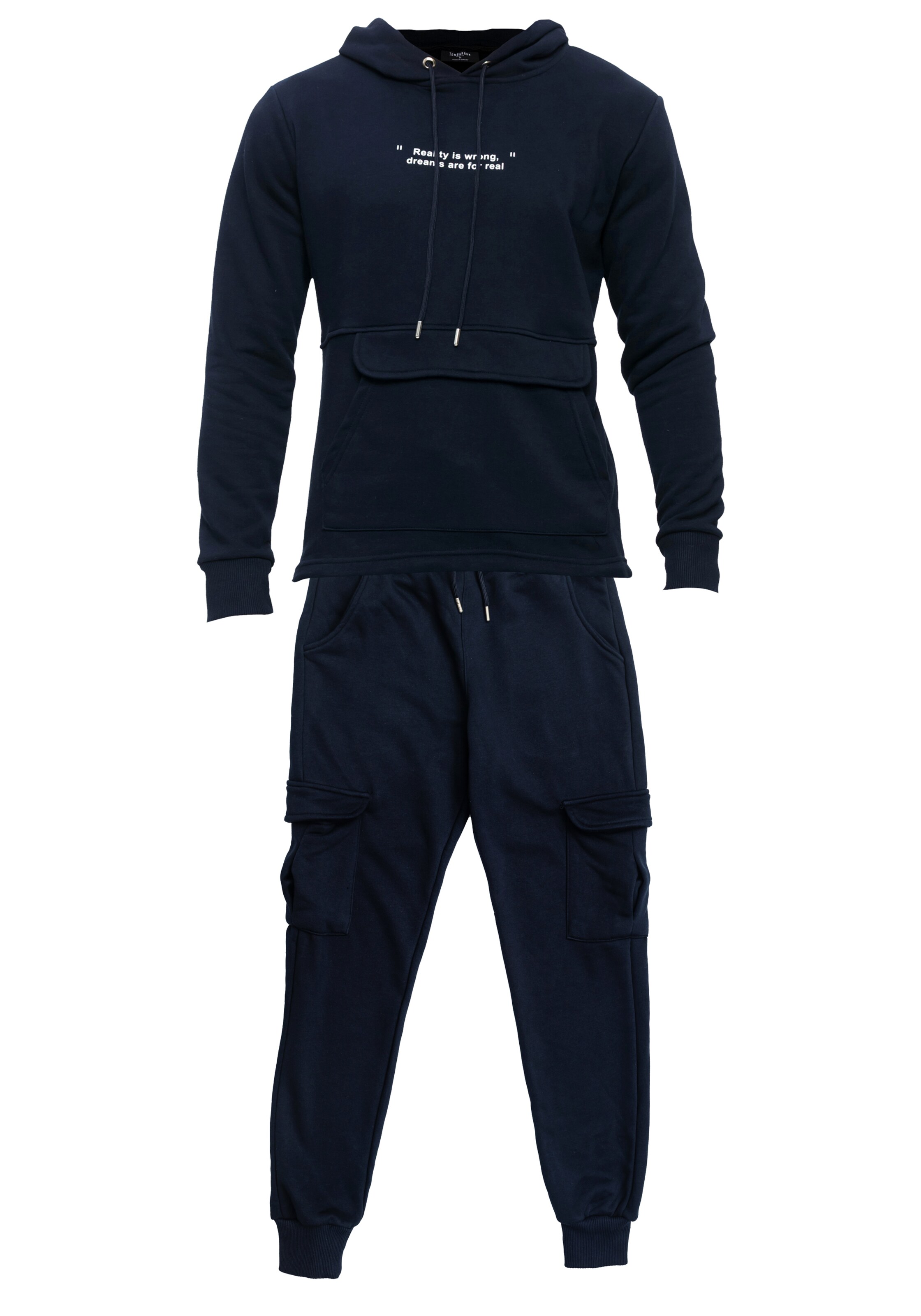 Tom Barron Joggingpak in Blauw: voorkant