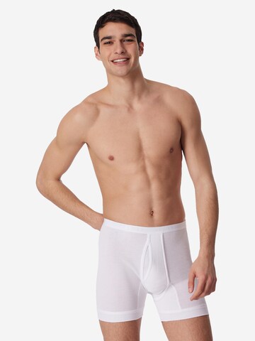 SCHIESSER Boxershorts 'Original Classics Doppelripp' in Wit: voorkant