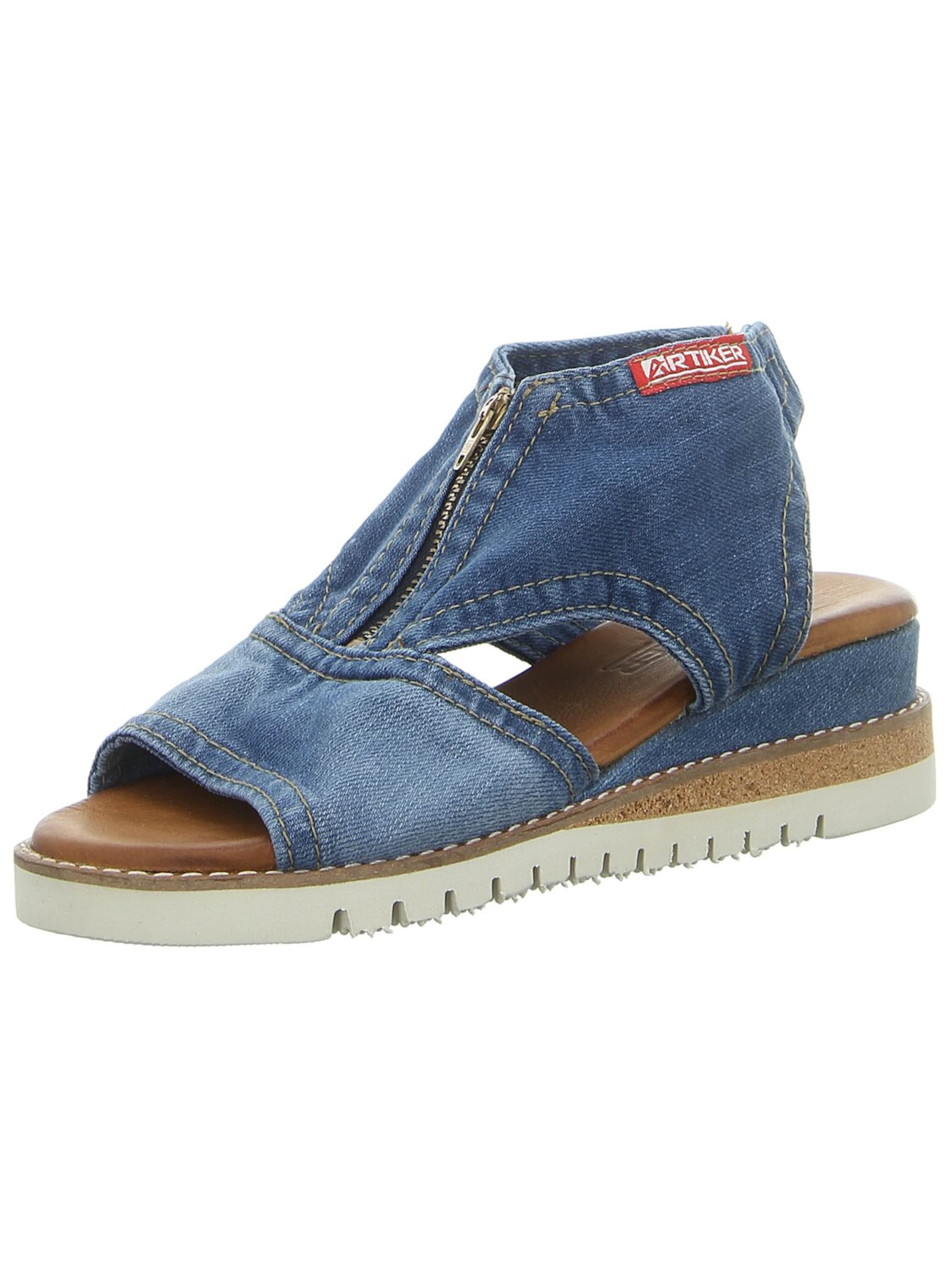 Artiker Sandals 'Damen Sandalette 46C0214 Textil in blau' in Blue: front