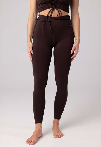 OCEANSAPART Skinny Leggings 'Gianna' i brun