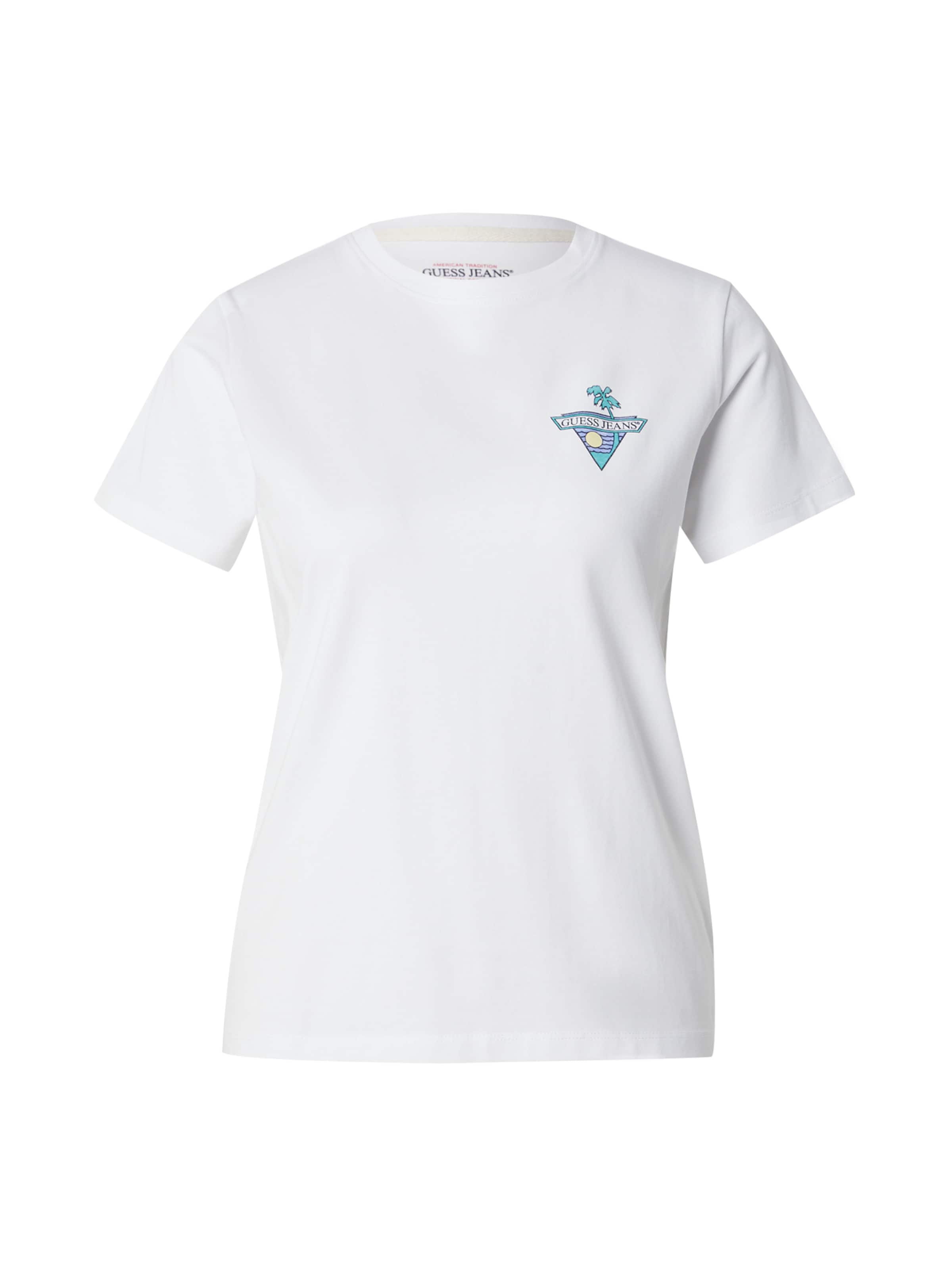 GUESS JEANS Tričko – bílá: přední strana