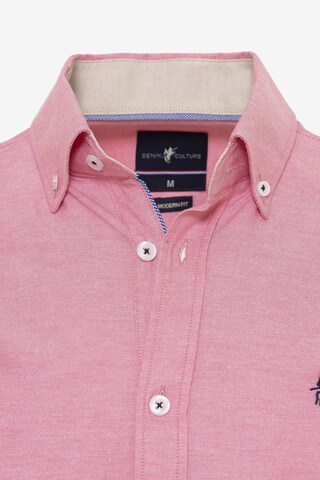 DENIM CULTURE Regular fit Overhemd 'MYLES' in Roze