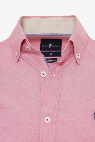 DENIM CULTURE Regular Fit Skjorte 'MYLES' i pink