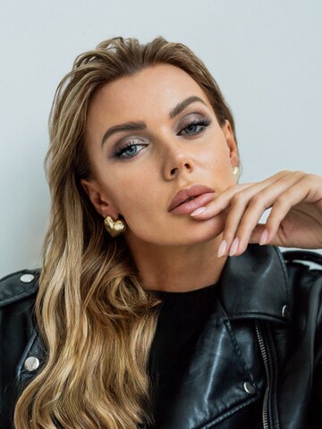 CLASSYANDFABULOUS Jewelry Ohrringe 'Puffy Heart' in Silber