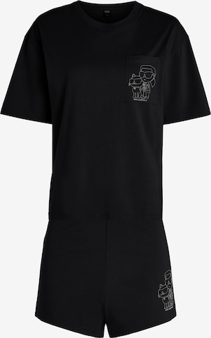 Karl Lagerfeld - Pijama 'Ikonik 2.0' em preto: frente