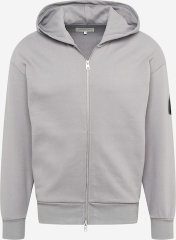 TOM TAILOR DENIM Sweat jacket in Grey: front