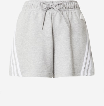 ADIDAS SPORTSWEAR Loosefit Sportshorts 'Future Icons 3-Stripes' in Grau: predná strana