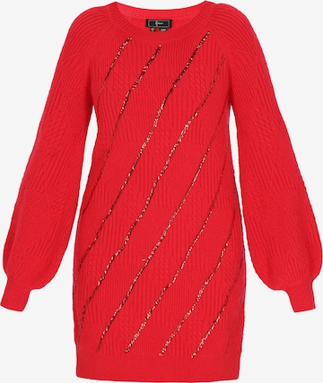 Robes en maille faina en rouge : devant