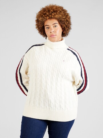 Tommy Hilfiger Curve Sweter w kolorze beżowy: przód