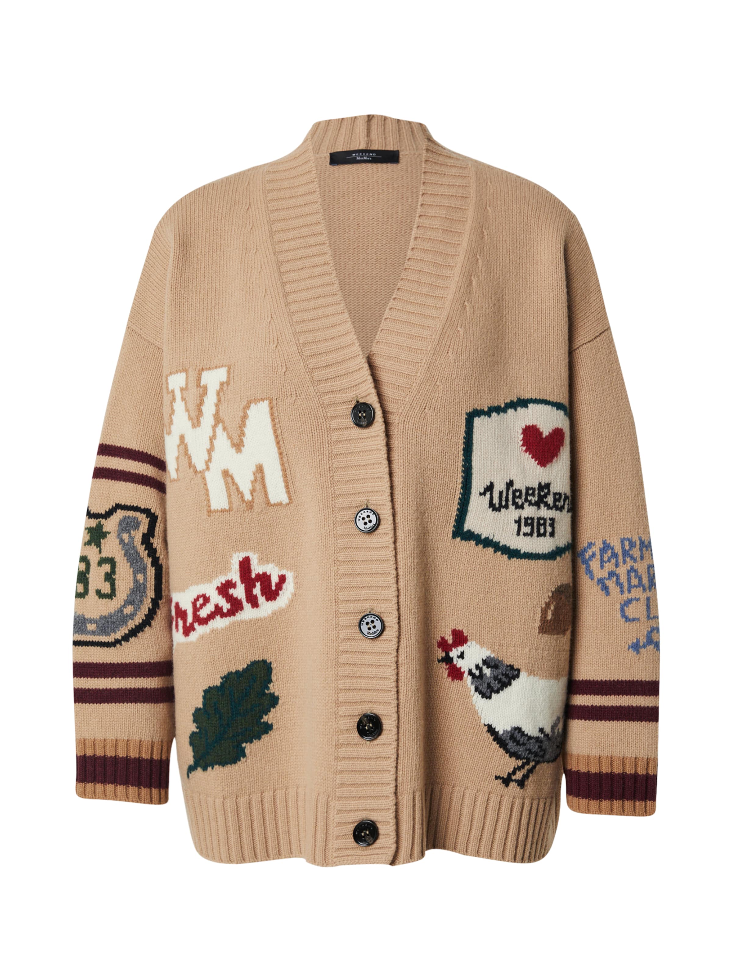 Weekend Max Mara Плетена жилетка 'BELGIO' в бежово: отпред