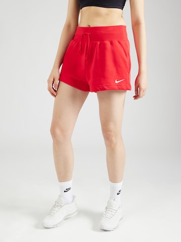 Nike Sportswear Loosefit Shorts 'Phoenix Fleece' in Rot: predná strana