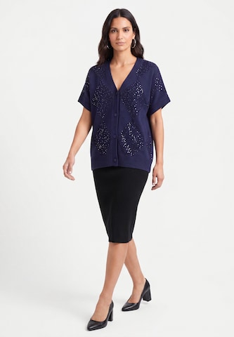 usha BLACK LABEL - Casaco de malha em azul
