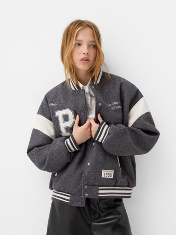 Bershka Between-season jacket in Grey: front