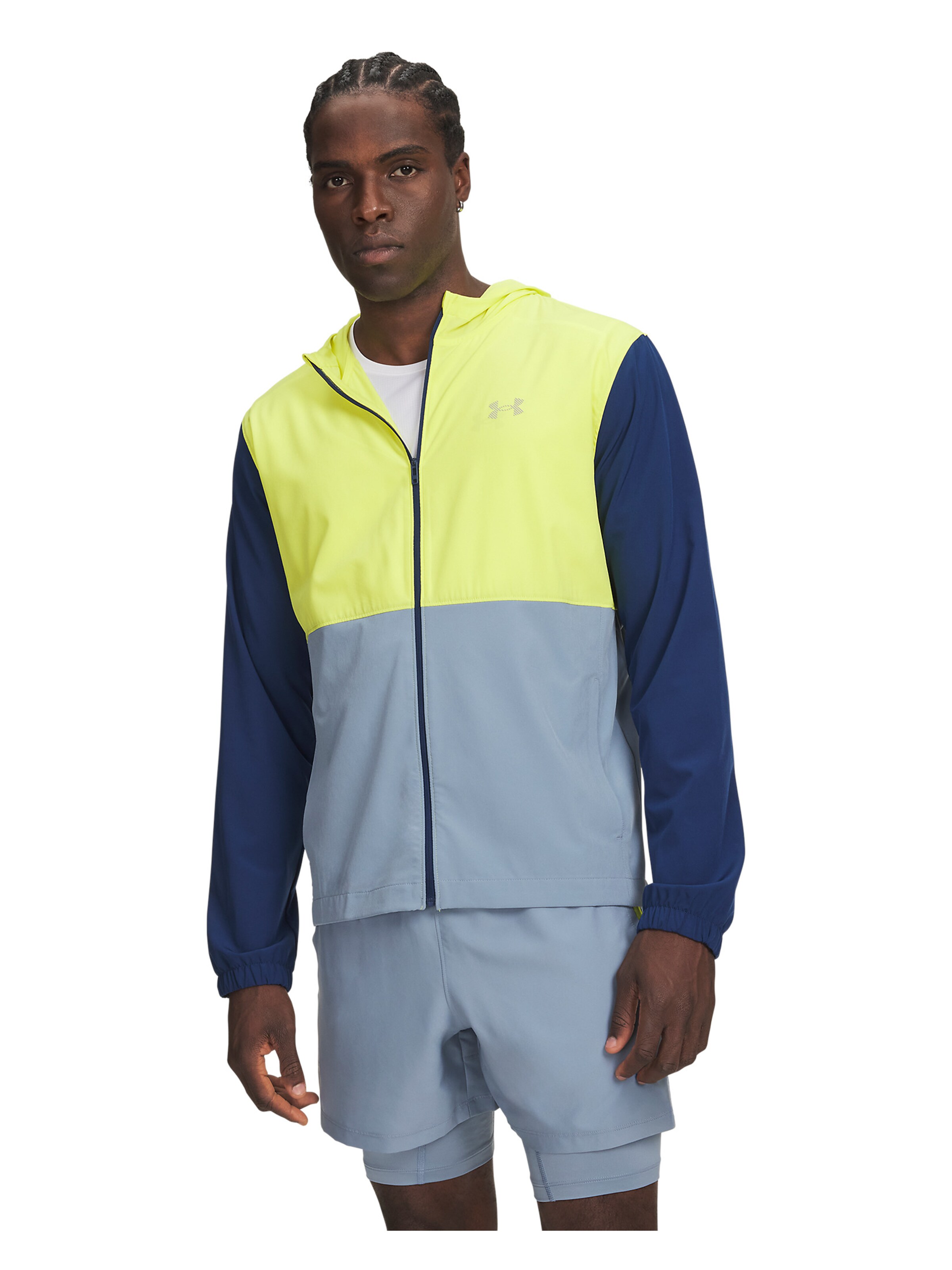 UNDER ARMOUR Sportjas 'Velociti' in Blauw: voorkant