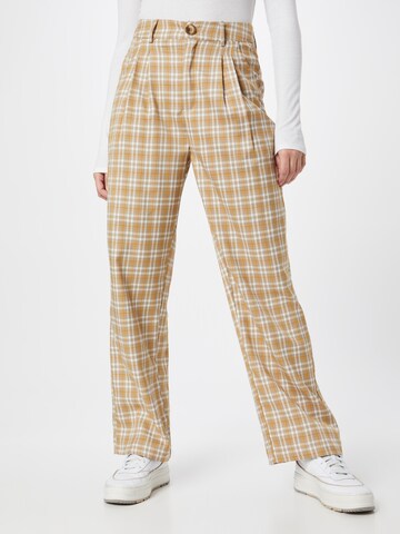 Loosefit Pantalon à pince Nasty Gal en jaune : devant