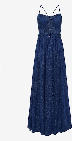 Robe de soirée Vera Mont en bleu : devant