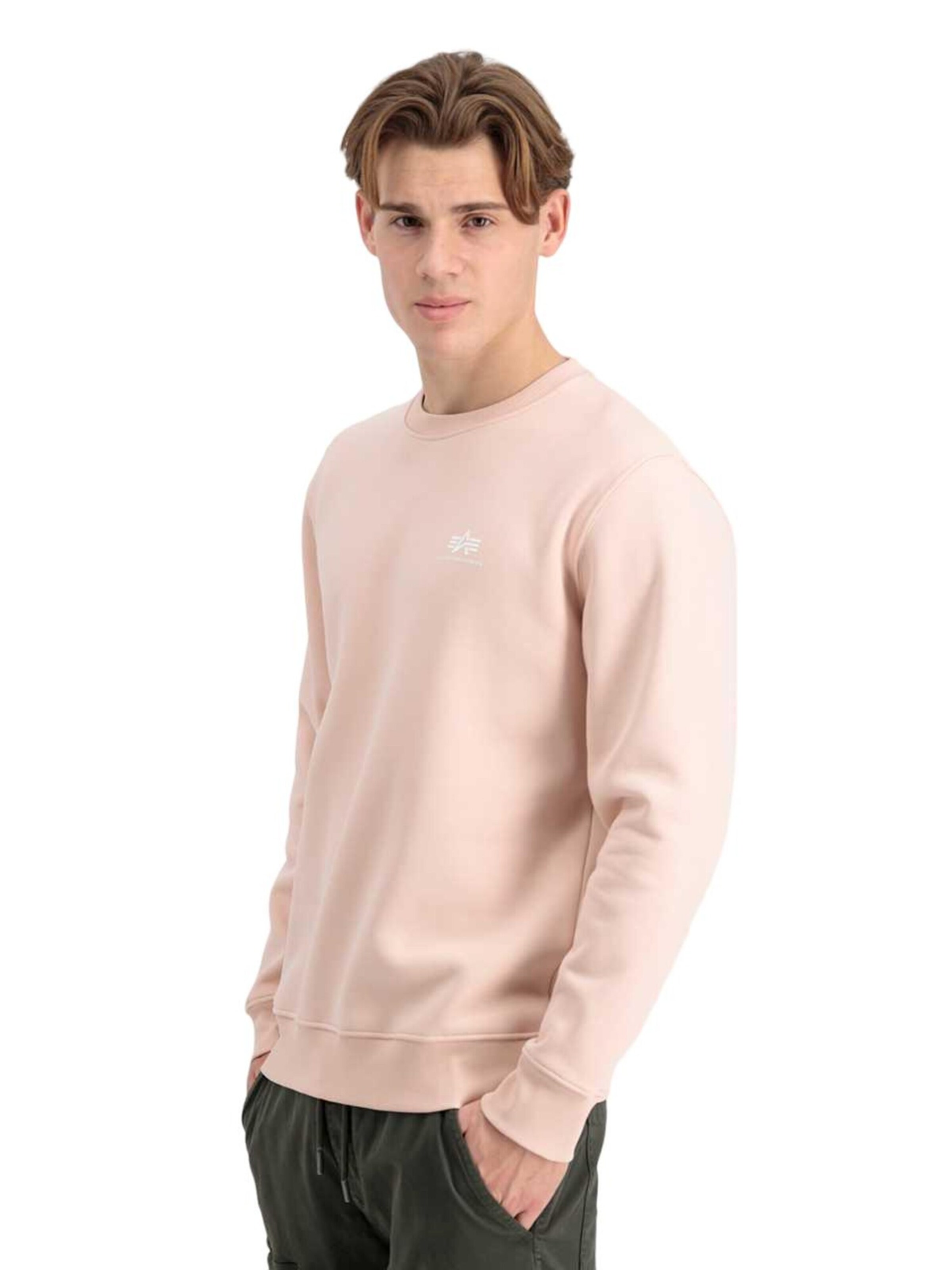 ALPHA INDUSTRIES Sweatshirt 'Basic Small Logo' in Orange