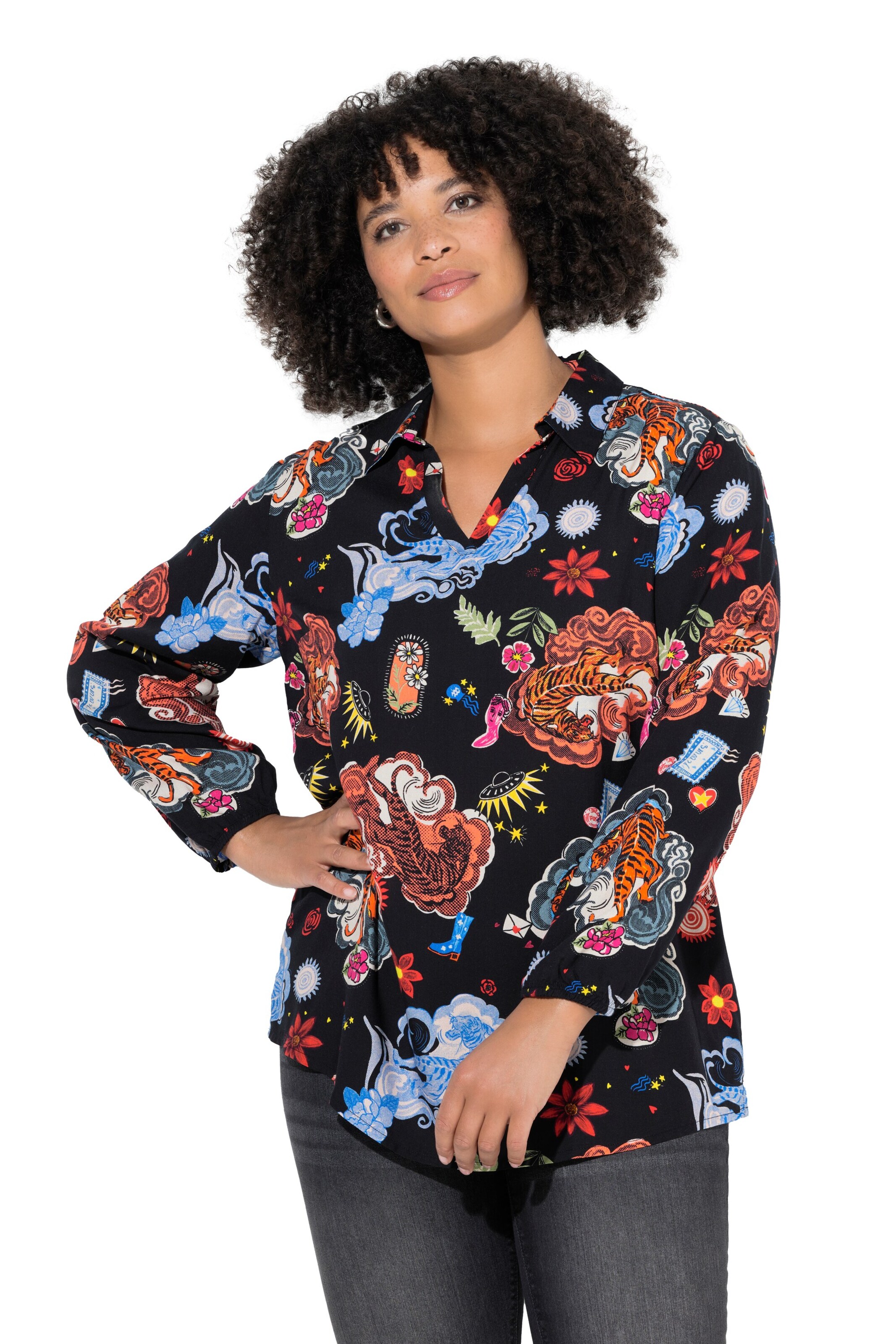 Angel of Style Tuniek in Zwart: voorkant