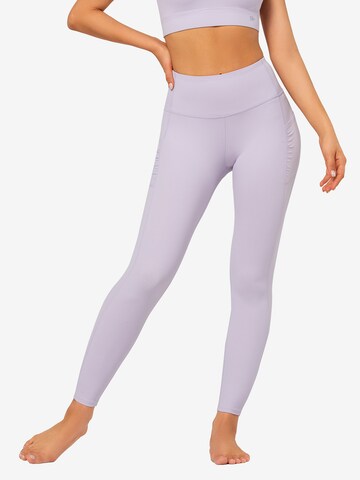 Yvette Sports Skinny Sporthose 'Geli' in Lila: predná strana