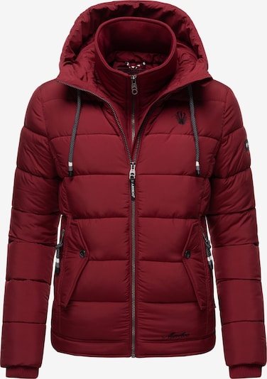 MARIKOO Winter Jacket 'Taisaa' in Blood red / Black / White, Item view