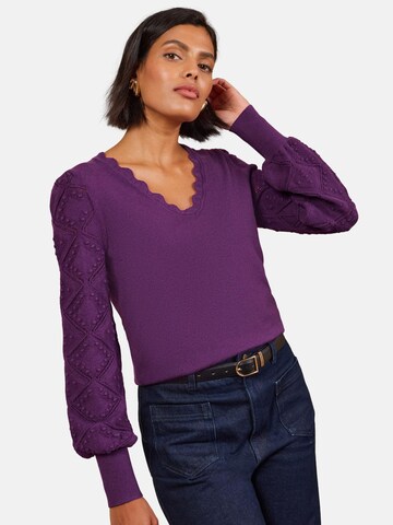 love & roses - Jersey en lila: frente