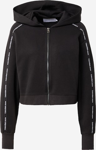 Calvin Klein Jeans Sweatjacke in Schwarz: predná strana