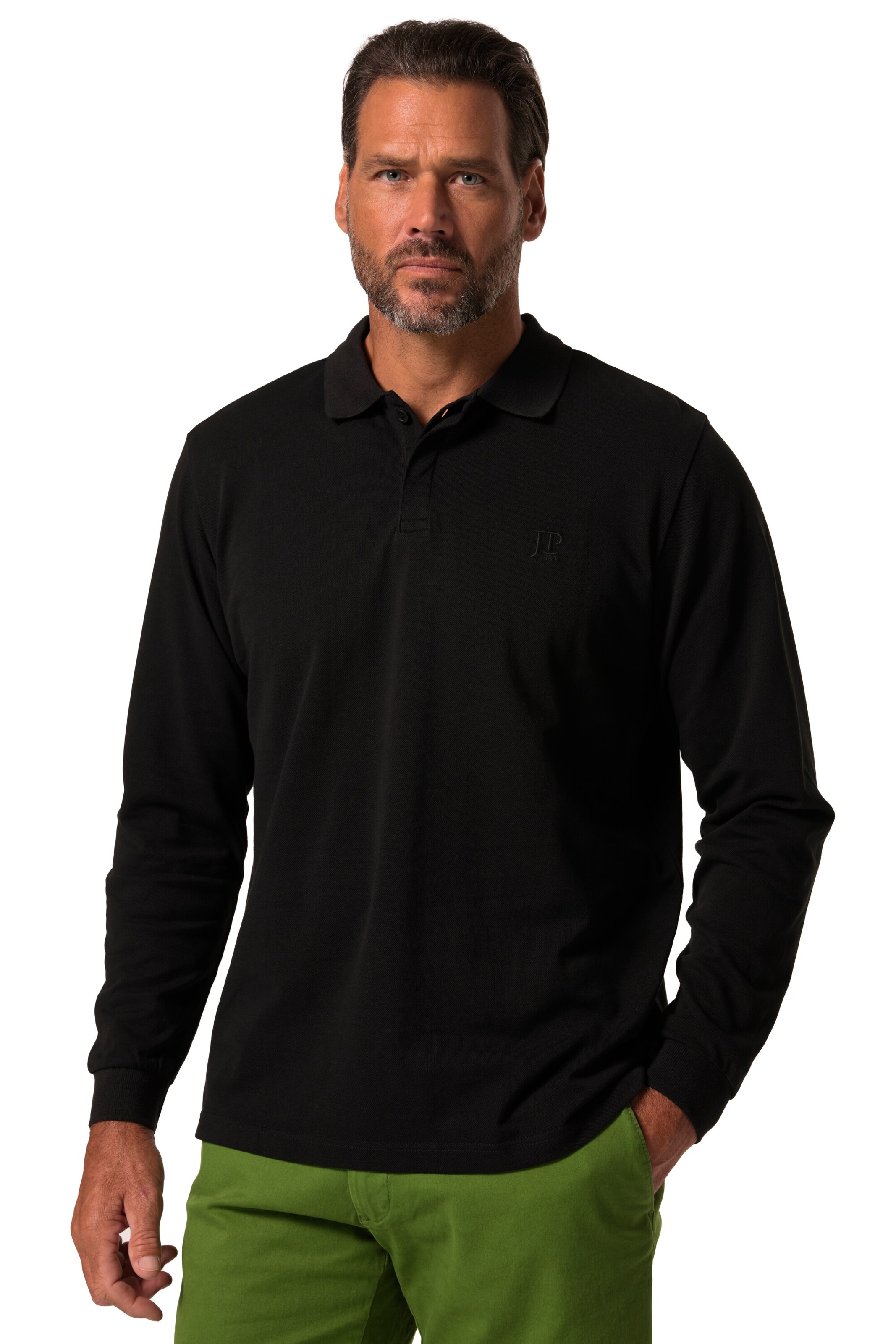 JP1880 Shirt in Zwart: voorkant