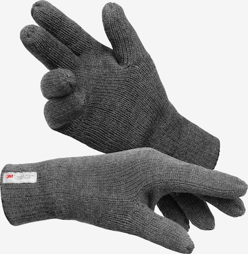 INDICODE JEANS Full Finger Gloves 'Jason' in Grey