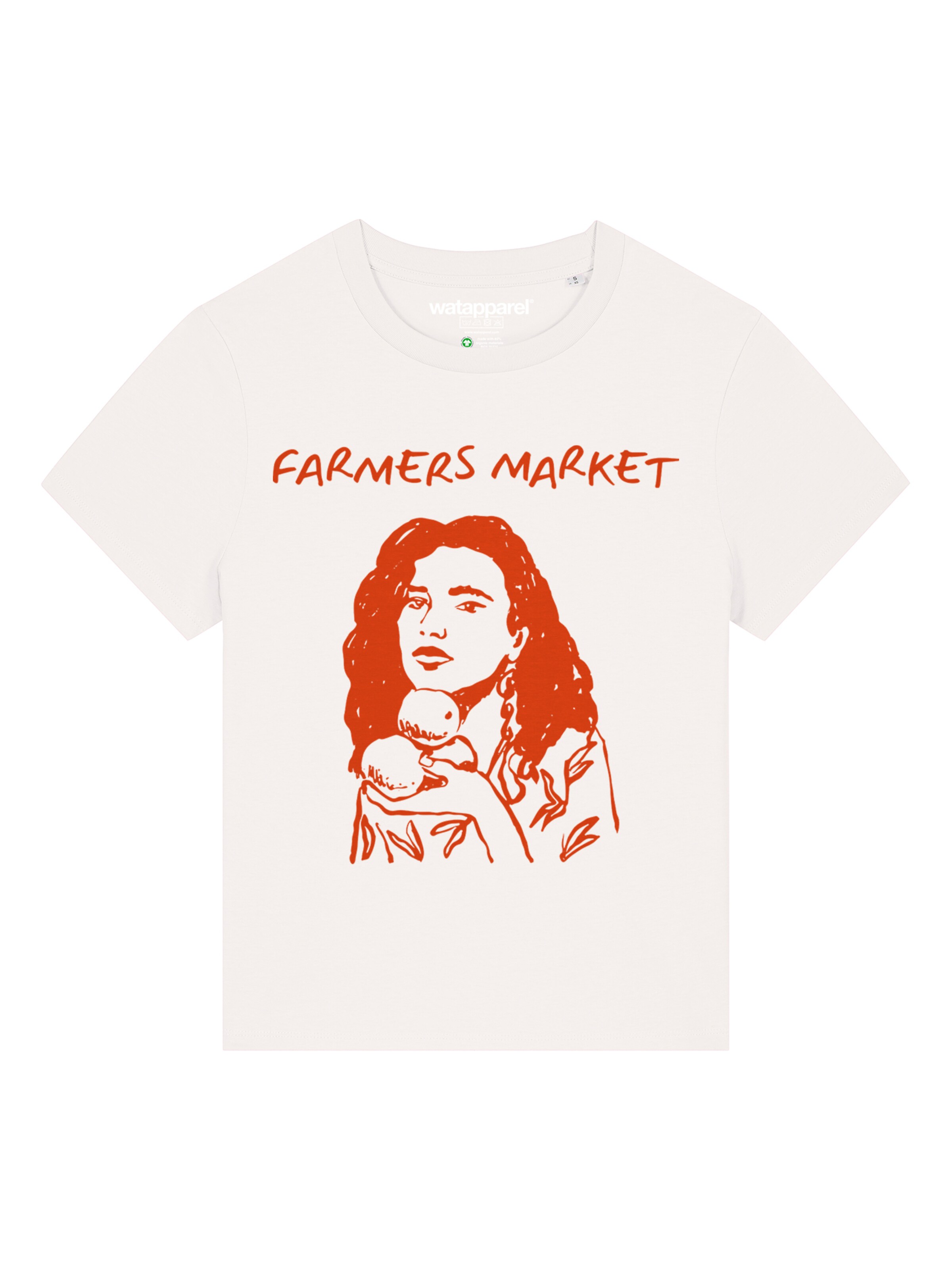 Watapparel Shirt 'Farmers market' in White: front