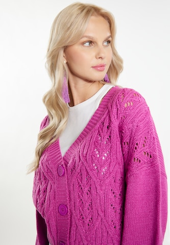 Geacă tricotată 'Eyota' de la IZIA pe roz
