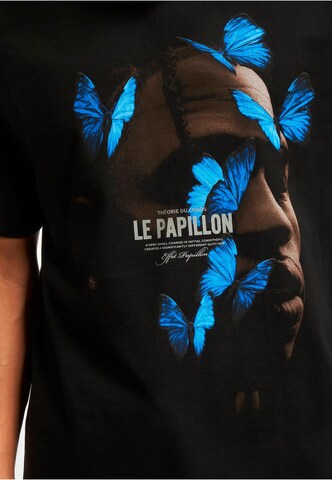 MT Upscale T-Shirt 'Le Pappilon' in Schwarz