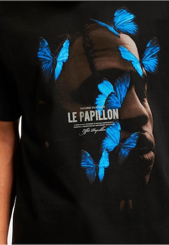 MT Upscale Тениска 'Le Pappilon' в черно