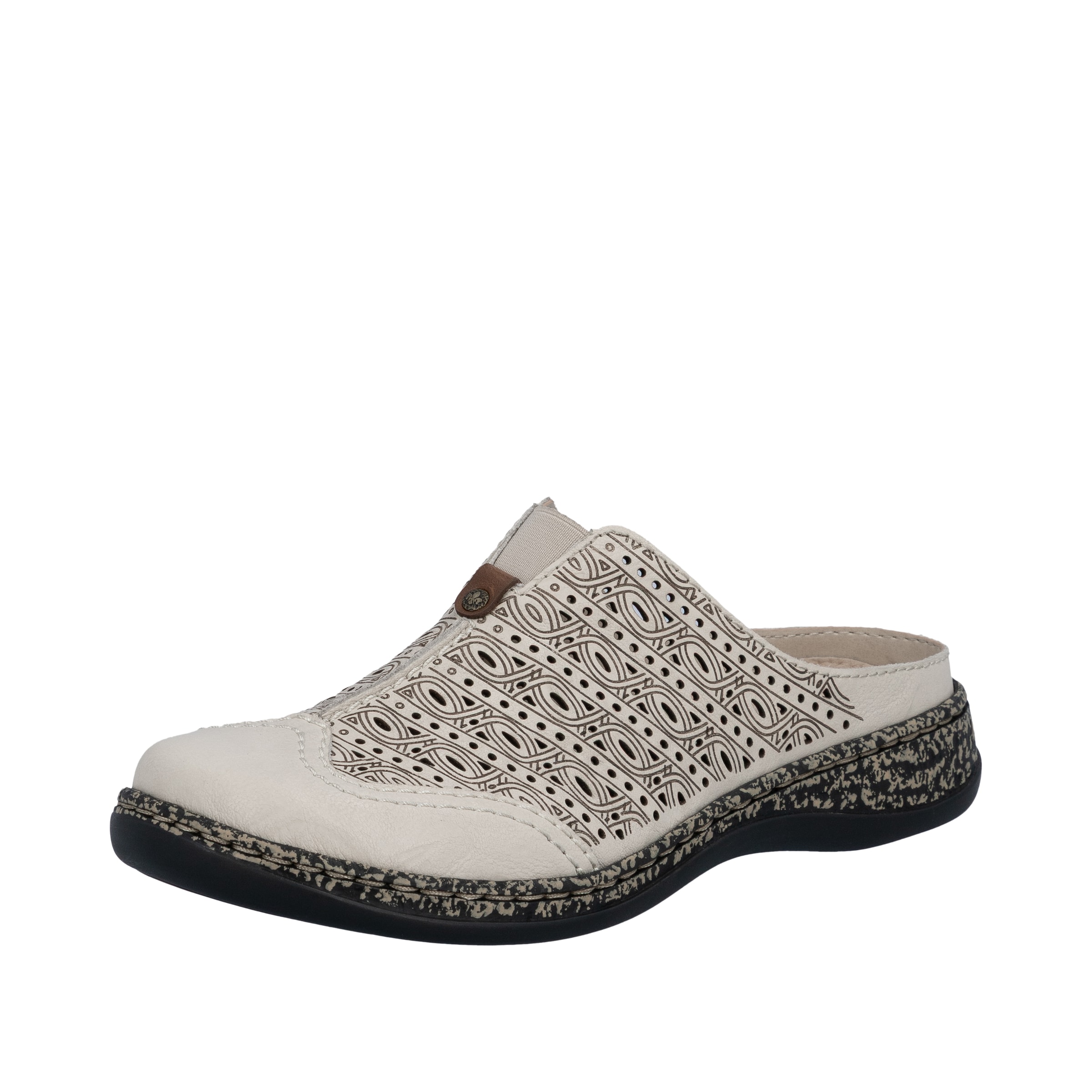 Rieker Mules in Cream / Black, Item view