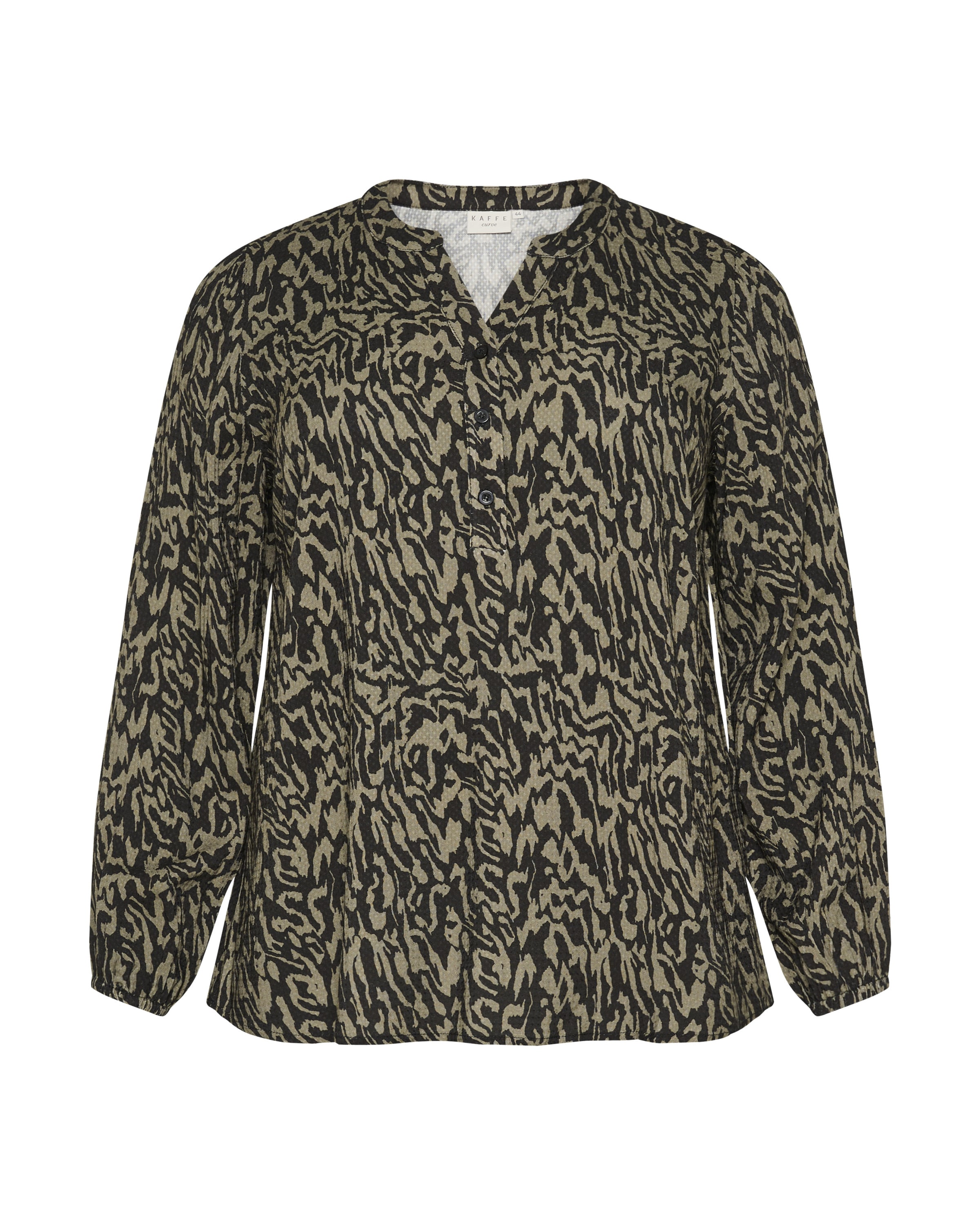 KAFFE CURVE - Blusa 'KA Mahlena' en negro: frente