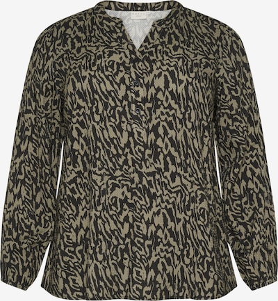 KAFFE CURVE Blūze 'KA Mahlena', krāsa - dubļu krāsas / melns, Preces skats