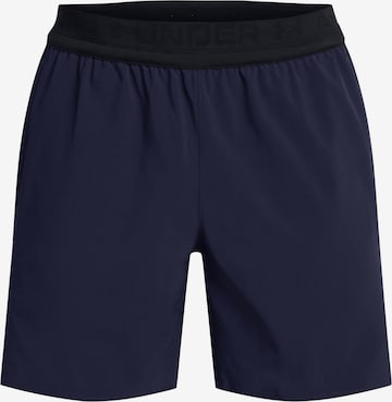 UNDER ARMOUR Regular Workout Pants 'Peak' in Blue: front
