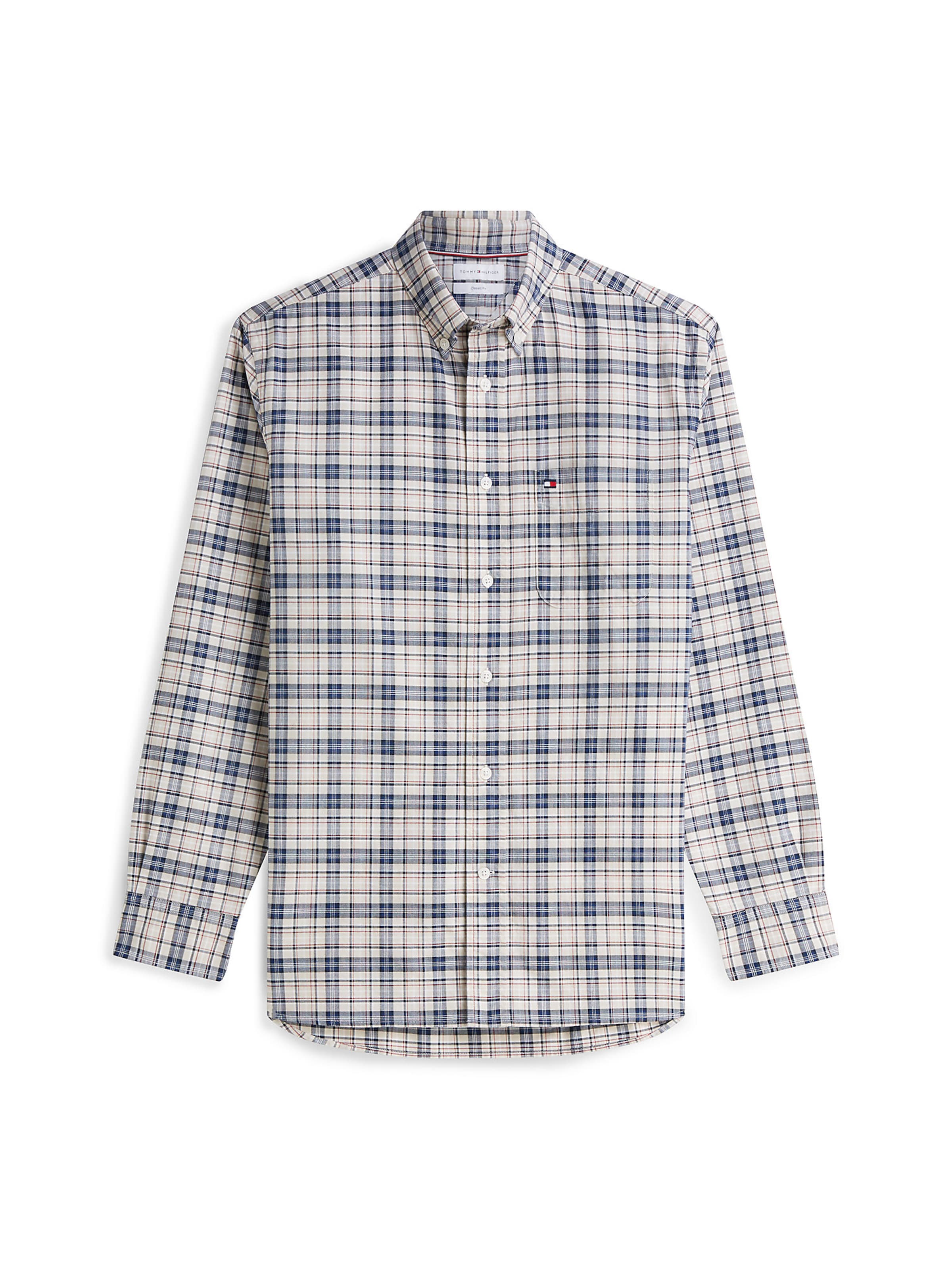TOMMY HILFIGER Comfort fit Button Up Shirt in Beige: front