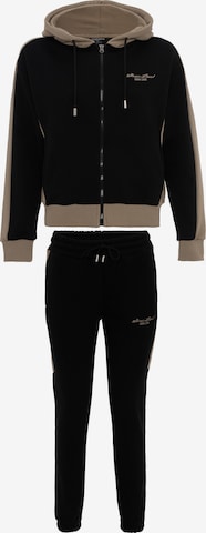 Tom Barron Tracksuit in Black: front