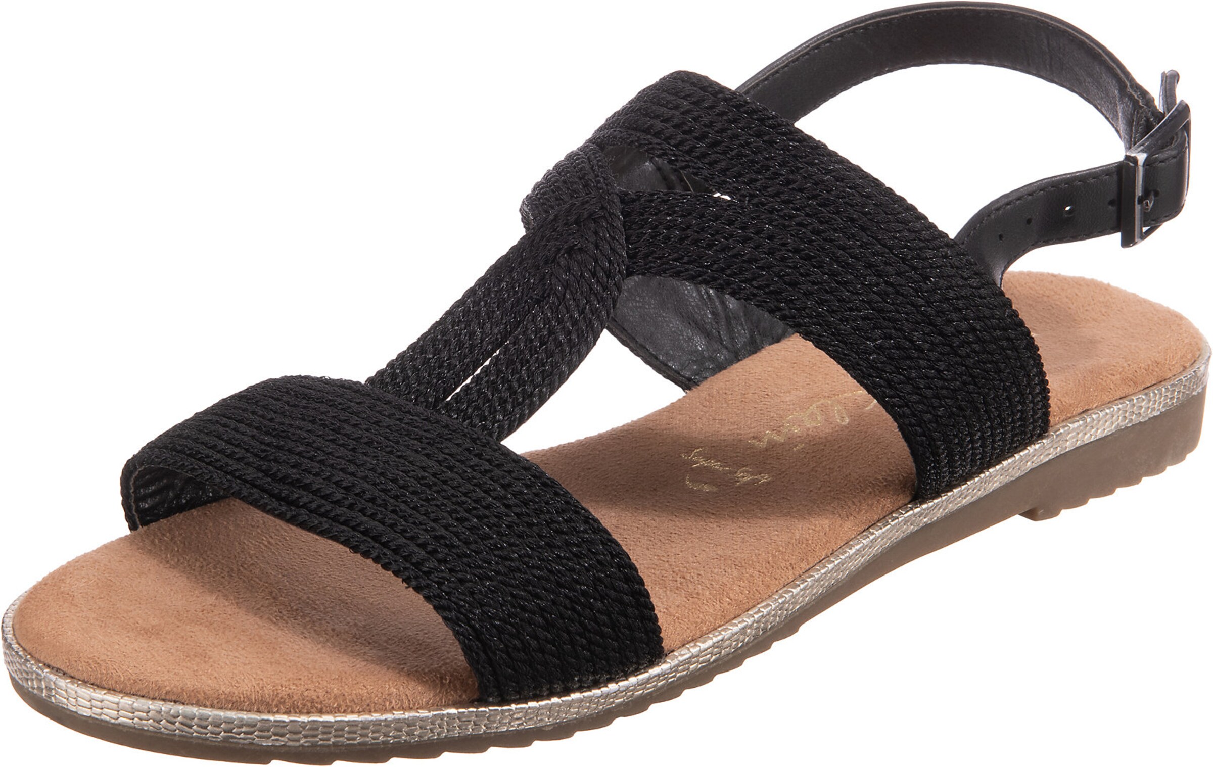 JANE KLAIN Sandale in Schwarz: Vorderseite