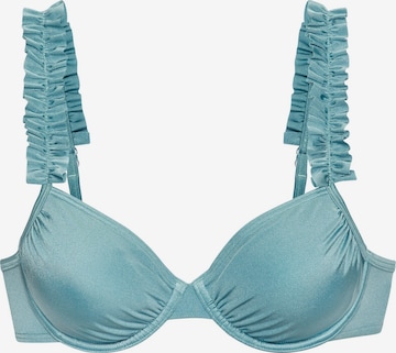 LASCANA T-Shirt Bikinitoppi värissä sininen: etupuoli