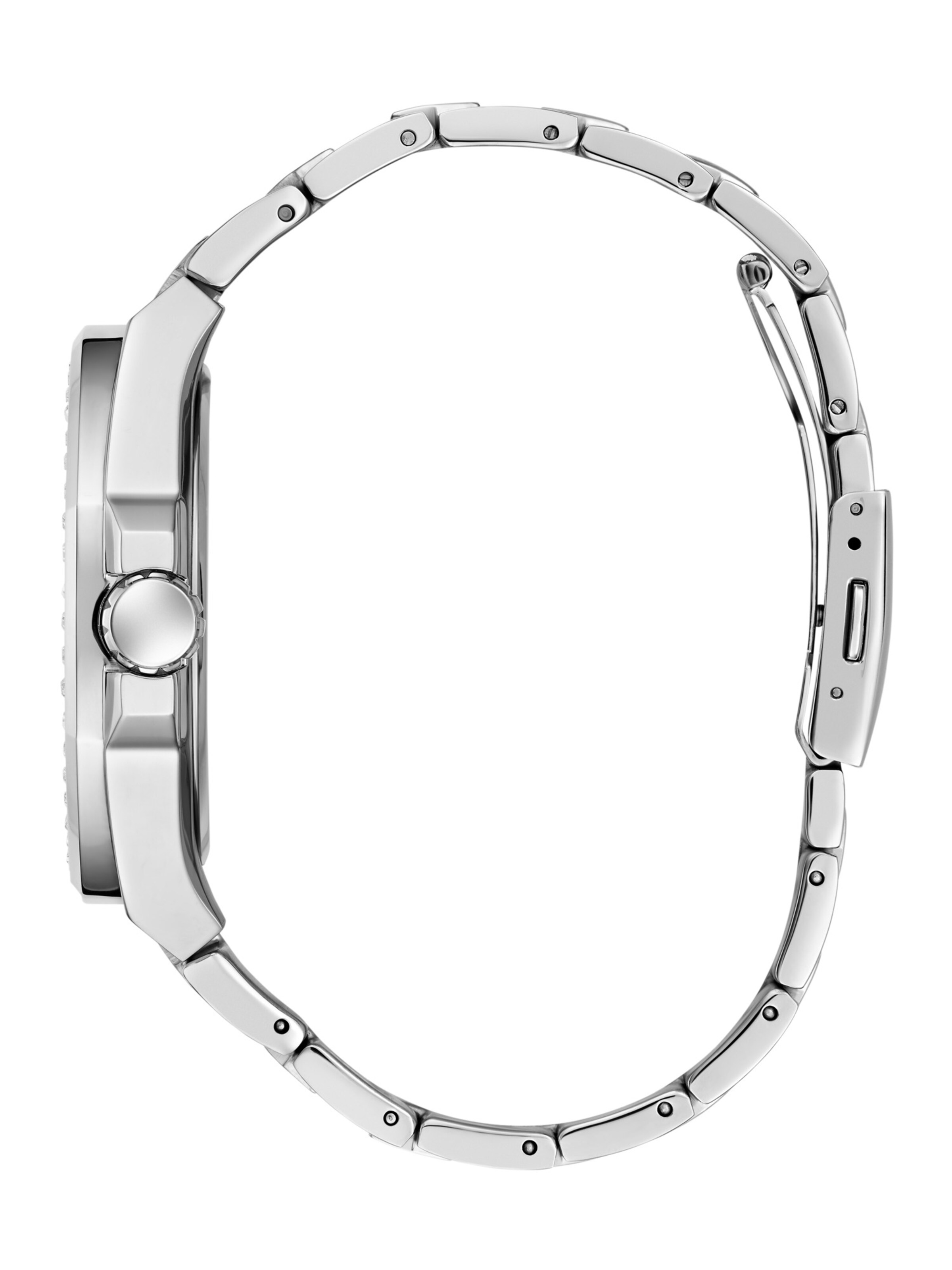 GUESS Analoog horloge 'EMPIRE' in Zilver