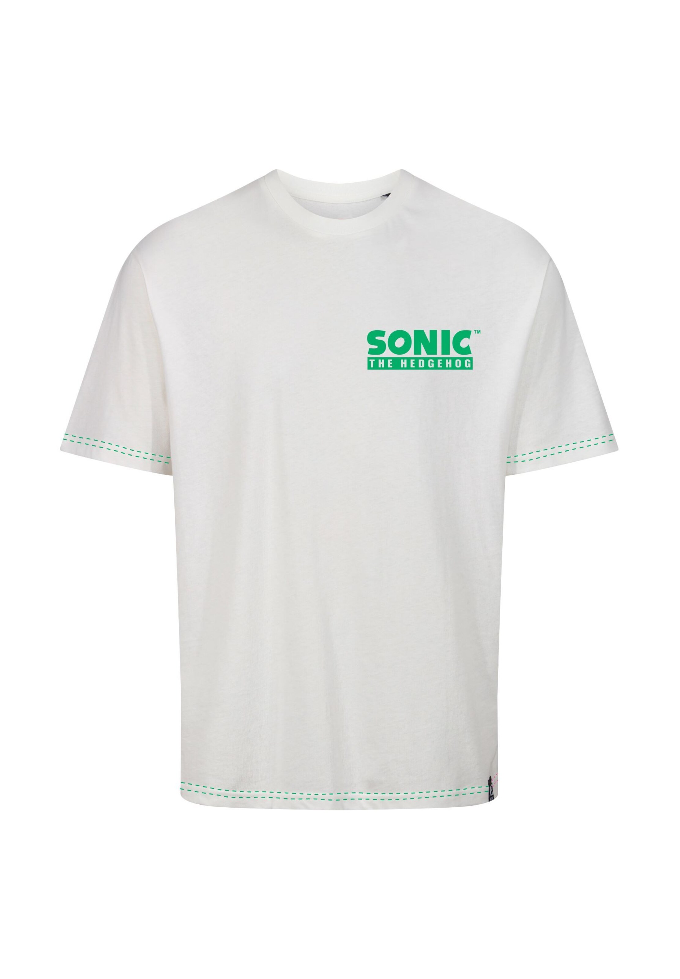 Recovered T-Shirt Sonic Japanese Text in Beige: Vorderseite