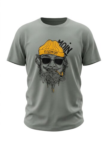 karlskopf Shirt 'FISCHKOPP'‌‌‌‌‌‌‌‌‌ in Grau: Vorderseite