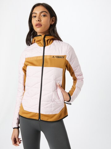 Veste outdoor ADIDAS TERREX en marron : devant