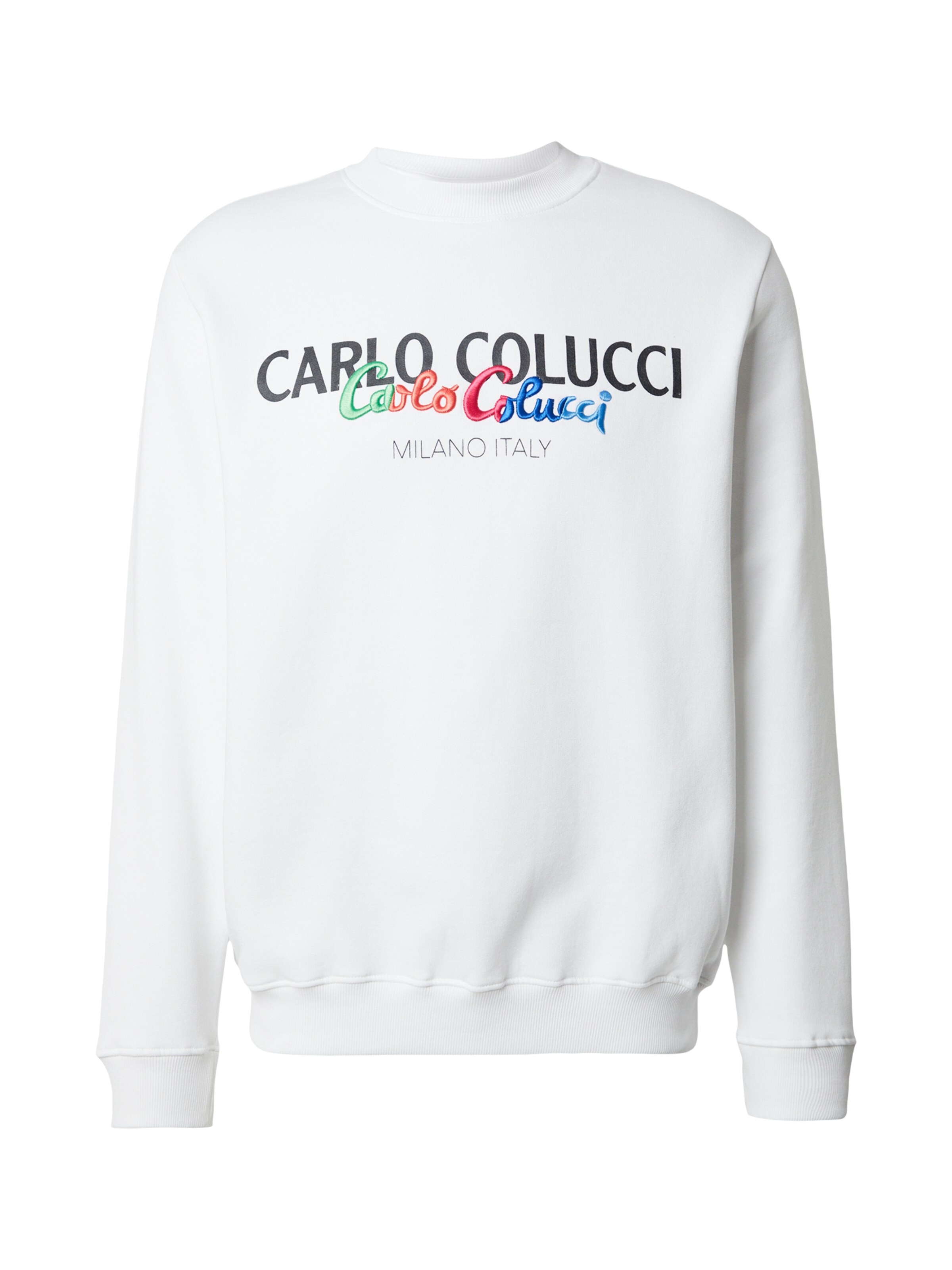 Carlo Colucci Μπλούζα φούτερ σε αζούρ / ανοικτό πράσινο / μαύρο / λευκό, Άποψη προϊόντος