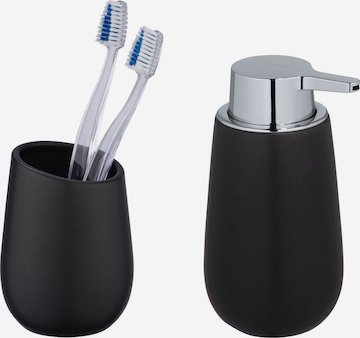 Wenko Bathroom Set 'Badi' in Black: front