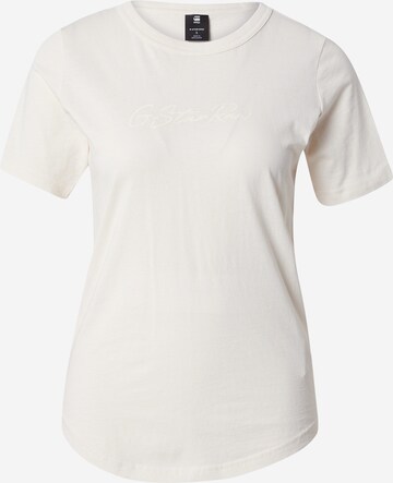 T-shirt G-Star RAW en beige : devant